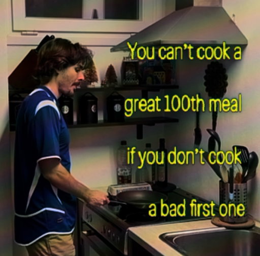 And the first meal might not even be bad. Gotta start somewhere. 

#real #relatable #deep #viral #contentcreator