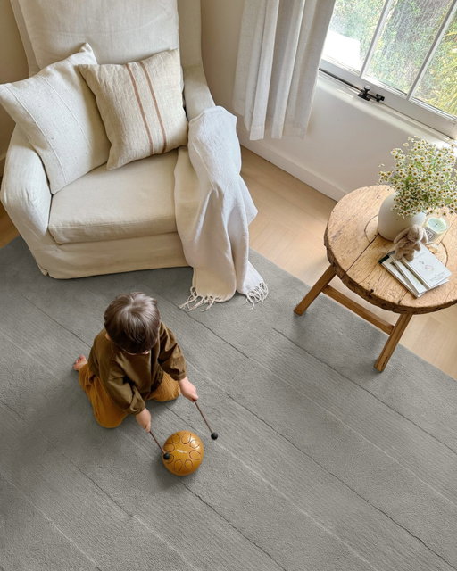 Good for crawls, tumbles, and a drum solo or two.
From @enchantedberkeley featuring our Ryder Dove Grey Plush rug