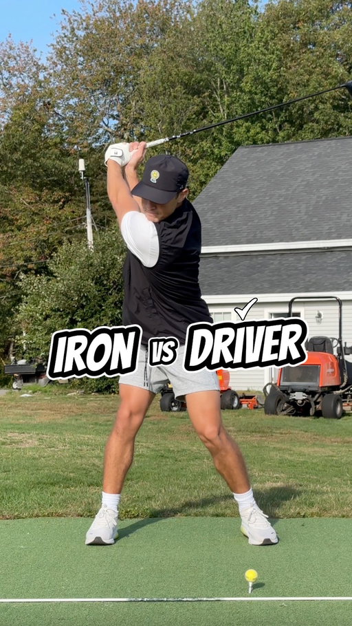 Iron vs Driver Impact Feels:

Irons: Feel like your hands reach the wall first. Chest stays over the ball. Forward shaft lean. Downward strike. Ball first every time.

Driver: Feel like the clubhead gets there first. More vertical shaft at impact, then it passes the hands. The natural spinal tilt sets you behind it so you can launch up, not down — chest rising through impact. Let it fly.

#golflesson #golftips #golfswing #impact #golf #howto