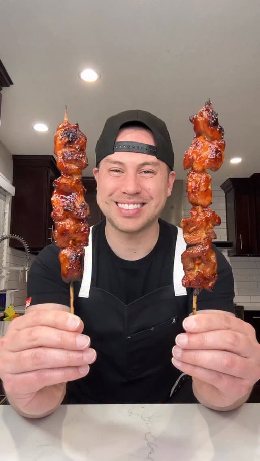 Let’s make Filipino Chicken BBQ using an air fryer! 🇵🇭🙌🏼
 
Ingredients:
3 lb chicken thighs (boneless/skinless)
Bamboo Skewers

Marinade:
1/2 cup banana ketchup
1 cup lemon lime soda
1 cup soy sauce
1/4 cup oyster sauce
1 cup brown sugar
1/4 cup garlic minced (or 1/2 cup if you’d like 😍)
2 teaspoons ground pepper

Basting Sauce:
1/4 cup of banana ketchup
1/4 cup of oyster sauce
1 1/2 tablespoon of sesame oil (optional, but I love this flavor!)

Recipe:
1. Mince the garlic and cut the chicken thighs into 1 1/2 inch pieces or into small strips (whatever your preference)
2. Create the marinade by combining the garlic, ground pepper, brown sugar, banana ketchup, oyster sauce, soy sauce and lemon lime soda into one container
3. Place the chicken into the marinade and refrigerate for at least a four hours or overnight for best results
4. Put the chicken on the skewers; no spaces in between
5. Place the chicken skewers into the air fryer tray and set temperature to 360F degrees for 7 minutes (you may have to adjust slightly depending on the size your meat is cut)
6. When it’s done, baste the chicken, flip it and baste the other side
7. Continue cooking at 360F degrees for another 7 minutes
8. When the chicken skewers are ready, eat by themself or with rice! Just eat and enjoy!
 
It’s so sarap (delicious)! 🤤
.
.
.
.
.
.
#hungryhugh #losangeles #Filipino #asian #orangecounty #fried #filipinobbq #bbq #chickenbbq #airfryer #filipinofood #barbecue #dinner #cooking #recipe #airfryerrecipe
