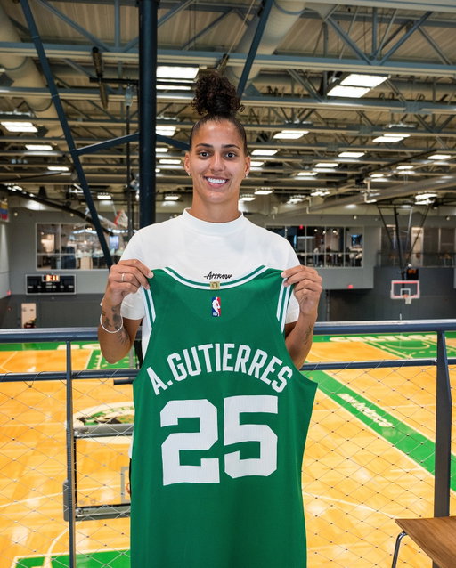 Amanda Gutierres is already picking up that Boston energy 💪☘️

Big thanks to the Celtics for the tour!