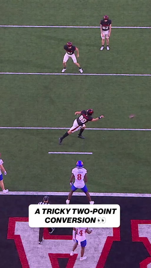 @texastech_fb got tricky with it on this successful two-point conversion 👏