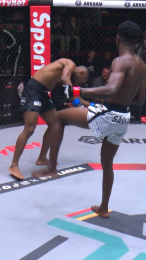 In a blink of an eye…that head kick turned off the lights 💡

@pflafrica heads to Rwanda as the PFL Africa Tournament continues on Saturday, October 18th! 

You can watch all the action LIVE & FREE on the PFL APP in the U.S. 🇺🇸

▶️📲Now available for download on the Apple and Android store 

#PFLRwanda | Saturday, October 18 | BK Arena, Kigali | 🇺🇸 Streaming LIVE on The PFL App