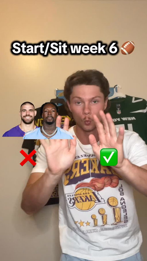 Start/sit for week 6 of fantasy football 🏈 #nflfantasy #fantasyfootball