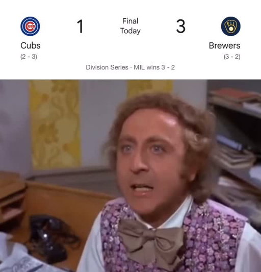 No more October baseball, Cubs fans. 💔