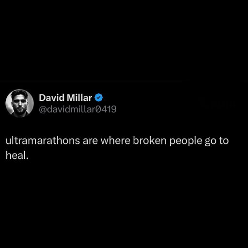 the more you run, the more you realize it’s not running.
it’s healing…disguised as movement.
it’s prayer with your feet, therapy through pain, stillness in motion.
the body moves, but the soul is what’s actually working. healthy torture. 

#runningtherapy #ultrarunning #trailrunning #mentalhealth #selfhealing #runnerscommunity #marathon #movementismedicine #runnersofinstagram #growthmindset #innerpeace #runnershigh