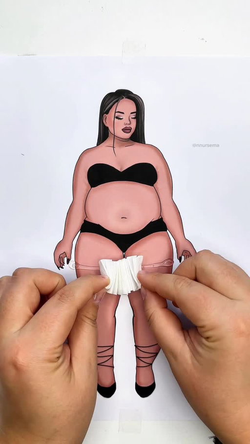 Making a dress with napkins ♥️🖤♥️