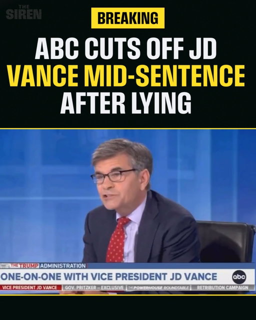 George Stephanopoulos cut off JD Vance mid-sentence today after lying.

Follow @thesirenlive for more.