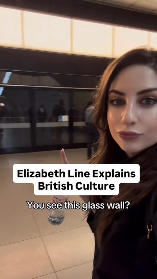 The Lizzy line lets us know everything we need to know about British culture. 😂 #british #english #american #tube #lol
