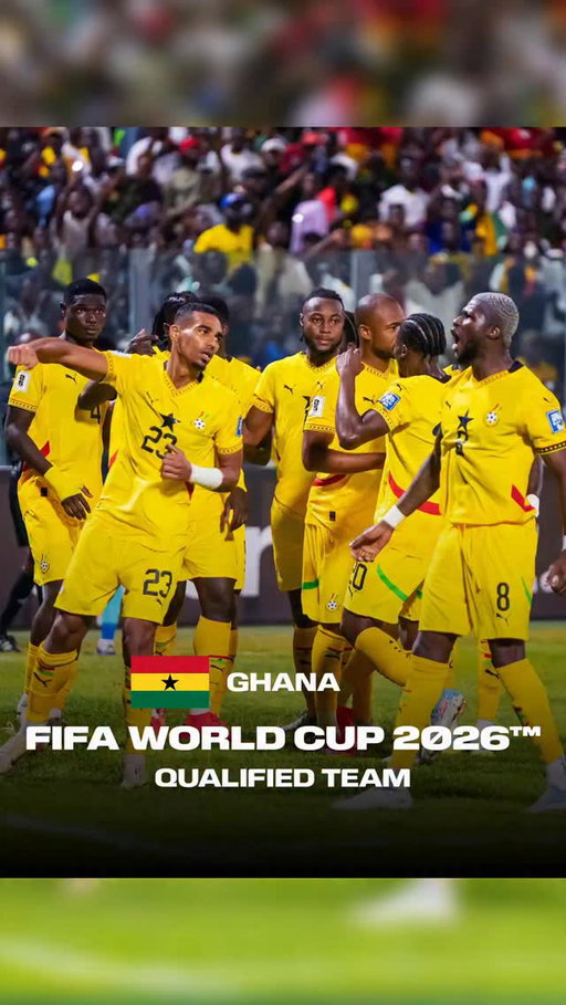 Congratulations to 🇬🇭 @blackstarsofghana_ on qualifying for the FIFA World Cup 2026 in 🇨🇦 Canada, 🇲🇽 Mexico and the 🇺🇸 United States. 👏 

We look forward to your fans bringing colour, style and passion to the greatest @fifaworldcup ever. ⚽❤️

#FootballUnitesTheWorld