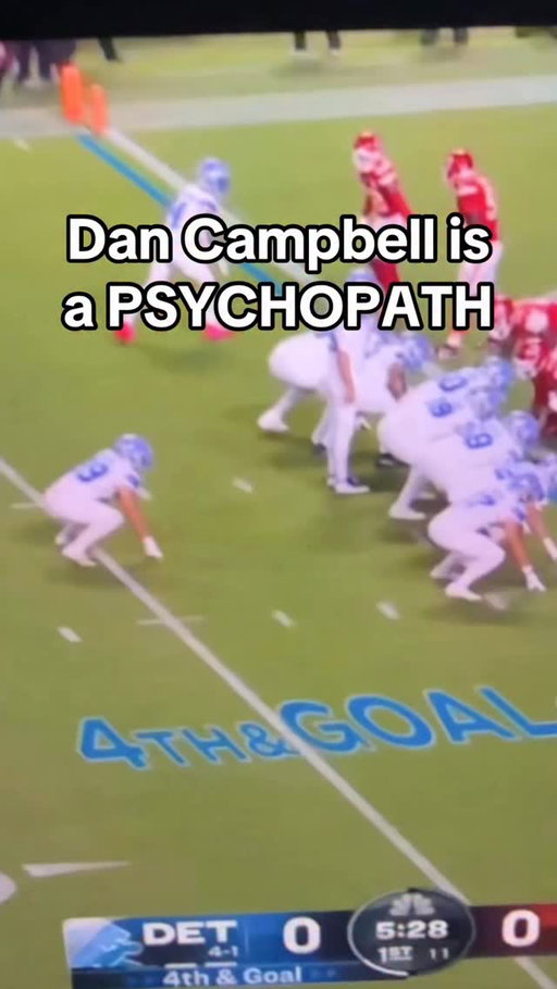 Dan Campbell just threw the football to Jared Goff on a 4th and Goal. 😭😭😭 #breakingnews #nfl #football #detroitlions #fantasyfootball