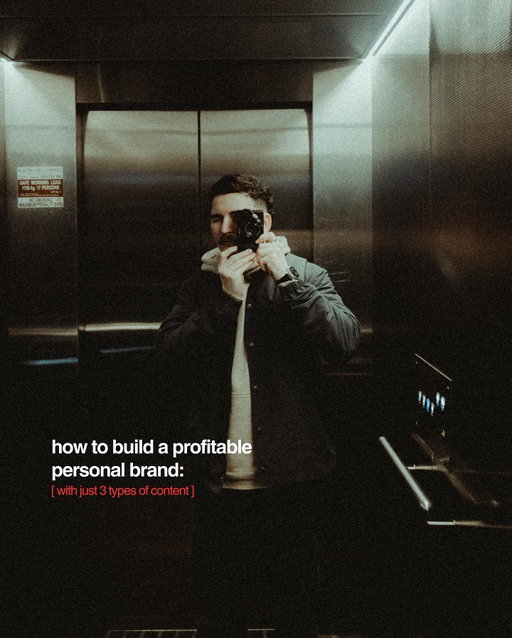 Comment ‘Visual’ to join the waitlist and get 40% off the first Visual Authority Cohort.

The 3 types of content you need to be posting if you want to build a profitable personal brand. Each type serves a unique purpose.

Engagement builds awareness.
Authority builds trust.
Sales builds your bank account.

They all work together.