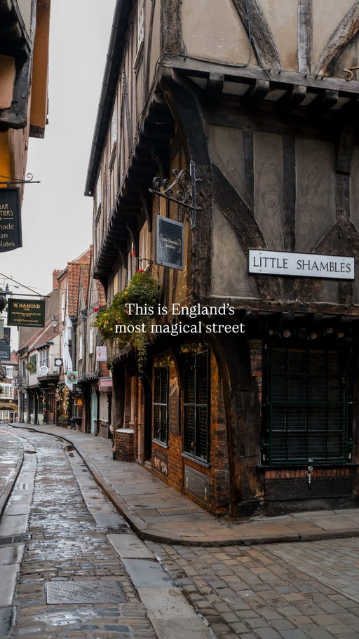 This is England’s most magical street…🪄🎃✨

🕯️ The Shambles is a historic street in York, dating back to the 14th century and it’s certainly one of the most interesting streets I have ever visited; it’s one of the best-preserved medieval shopping streets in Europe!

📽️ And did you know The Shambles is not actually the original inspiration for Diagon Alley? At the time of writing the books, the author had never visited! However it is very similar to the fictional street with its medieval timber-framed buildings and cobbled streets, so it is more likely that the filmmakers themselves took inspiration from the street

🧙🏻‍♂️ Today you’ll find unique and charming shops in The Shambles, including a Harry Potter gift shop and the famous York Ghost Merchants where you can buy your own ghost! The queue for which had already started when I visited at 7am 🤣

📍 The Shambles, York

ad press trip with @thegrandyork 
•
•
•
•
•
#york #visityork #yorkshire #theshambles #yorkminister #visitengland #travelandleisure #cntraveler #t|picks #beautifuldestinations #harrypotter #autumn #fall #autumnvibes autumn in York, cosy season, October in York, day trips from London, best city breaks, best of England, where to visit in England