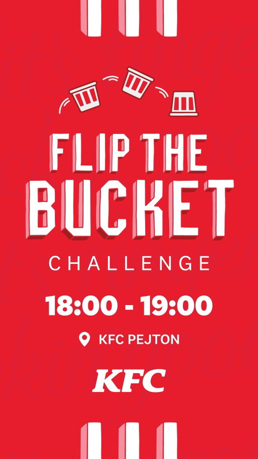 Pejton, a je gati sot per Flip the Bucket Challenge?
📅 13 Tetor
📍 KFC Pejton
⏱️ 18:00 deri 19:00
🍗 Flip the Bucket

Flip the Bucket brenda 15 sekondave dhe fito KFC Voucher 🏆