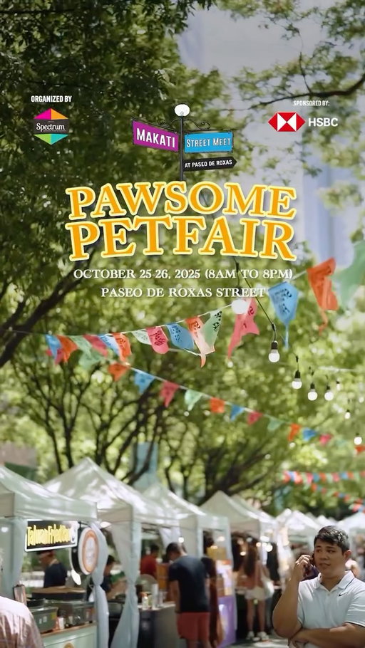 👻 NO TRICKS, JUST TREATS 👻

Get your costumes ready for the next #SpectrumPetFair on October 25-26 at Paseo de Roxas street, Makati (beside Ayala Triangle) 🍭🎃 

Come over to the barkside and discover Manila’s best-of-breed purveyors ranging from Food & Pets. 

Come eat, shop ‘n lounge while listening to @spectrumfairmanila’s talented set list of performers. 🎶 

We can’t wait to see you at #PawsomePetFair this weekend. 🐩 

📍 Paseo de Roxas street, Makati (beside Ayala Triangle Gardens)
📆 Oct 25-26, 2025
⏰ 8am-8pm
🎟️ FREE ENTRANCE

TAG YOUR FRIENDS BELOW! SEE YOU AT SPECTRUM. 🌈 

#SpectrumFairManila #MakeltMakati