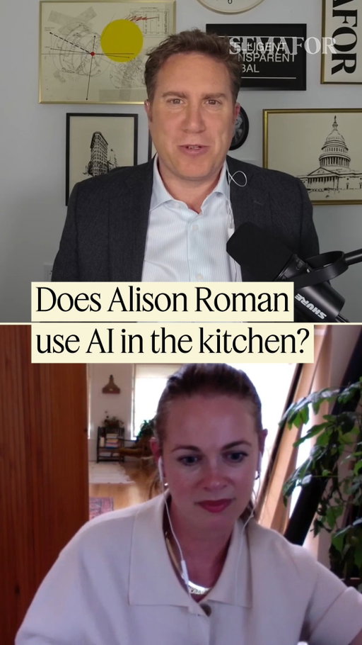 "It's the antithesis of my vibe," Alison Roman says when asked about using AI.

 "I will be in a corner with a flame and a match ... at the end of the world because I refuse to acclimate to the robots."

Tap the link in our bio to watch the full interview.