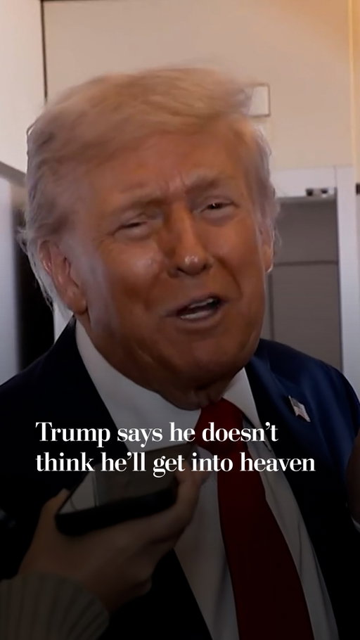 President Trump has taken to justifying his policy agenda by invoking his hope of reaching heaven after he dies. But his quest for eternal paradise is doomed to come up short, the president said.

“I don’t think there’s anything [that's] going to get me in heaven,” Trump told reporters en route to Israel on Air Force One, after being asked if the peace deal he helped broker between Israel and Hamas has boosted his chances. 

“I think I’m not, maybe, heaven-bound.”

Tap the link in our bio to read more.