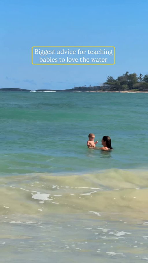 We’ve lived on an island for 10 years and had all 3 of our babies here. This is what so many families do and it makes the kids so much more comfortable in the water as they grow up! We started swimming with him at 2 months old and the water is already his happy place 🌊 just blow on their face before you dunk them and their natural instinct is to hold their breath!