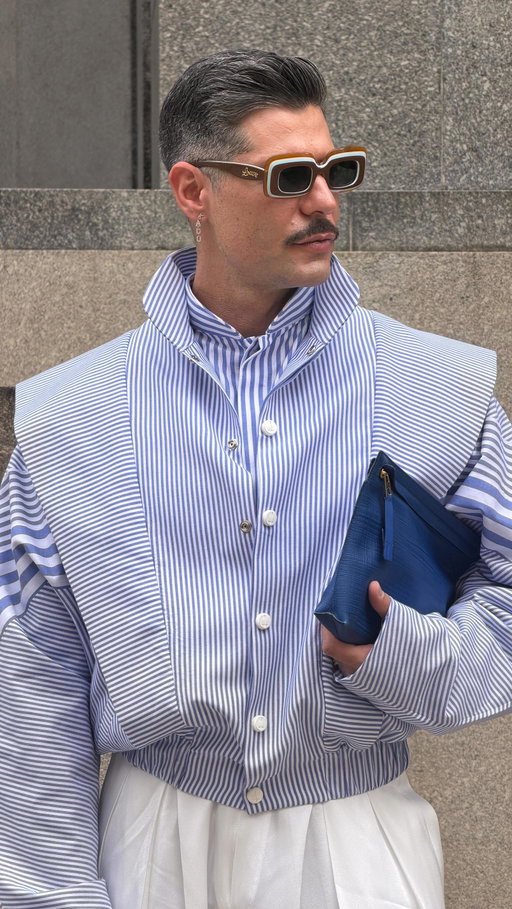 #GRWM para o desfile do @joao_pimenta! Esse look faz parte da coleção que foi apresentada hoje. Gostaram? 
#SPFW #ModaMasculina #MensFashion