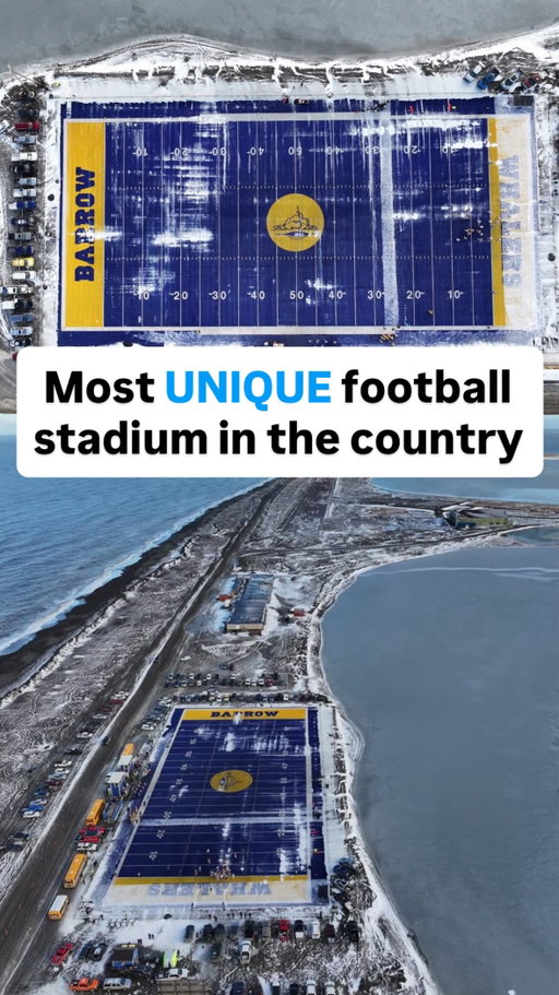 Is Barrow High School in Utqiaġvik, Alaska, the countries most unique high school football stadium? #barrowhighschool #alaska #highschoolfootball #CollegeFootball #utqiagvik
