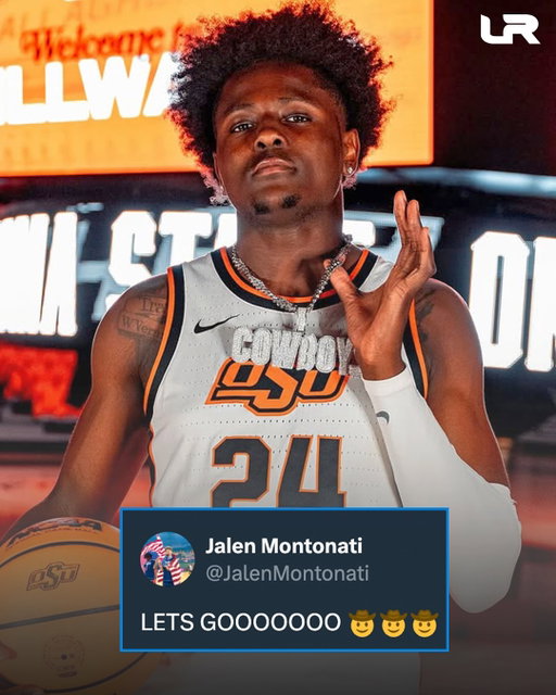 Jalen Montonati was HYPED after Latrell Almond’s commitment to Oklahoma State this morning 🤠🤠