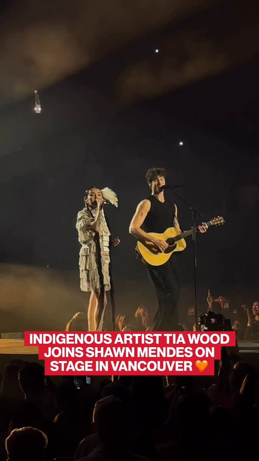 A powerful moment of music and representation 🧡

Tia Wood (@tiamiscihk), an incredible Indigenous artist, took the stage with Shawn Mendes (@shawnmendes) at Rogers Arena in Vancouver.