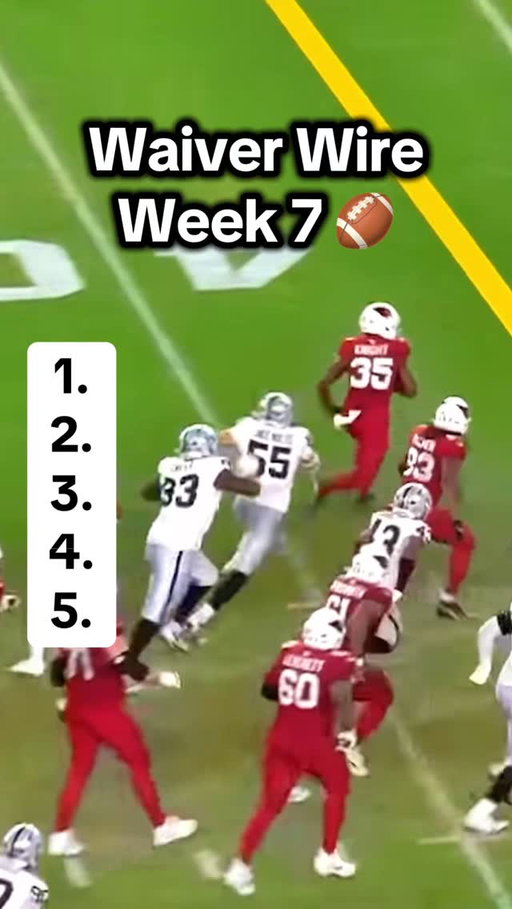 Best waiver wire adds for week 7 fantasy football￼ ✅🏈 #fantasyfootball #nflfantasy #waiverwire