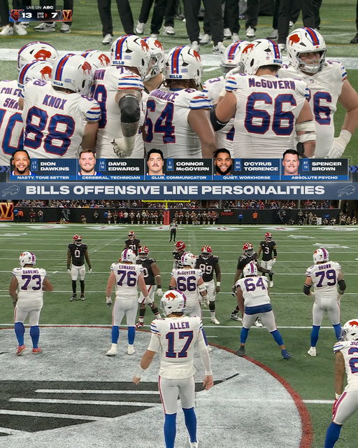 Every offensive line needs an absolute psycho 😂

BUFvsATL on ESPN
Stream on #NFLPlus and ESPN App