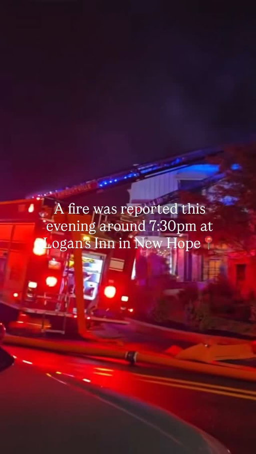 Have you heard? 

Firefighters from New Hope Eagle Fire Company and nearby departments in Bucks and Hunterdon counties responded to a blaze at the Logan Inn around 7:30 p.m. Monday.

Smoke was seen coming from the roof, and crews used a ladder truck to access the area. The fire was brought under control by about 8:45 p.m., with no injuries reported.

The Bucks County Fire Marshal’s Office is investigating the cause. The incident comes nearly a year after another fire damaged the inn in November 2024.

-

Follow for more #local happenings

🎥unknown 
Source: New Hope Free Press 

#buckscounty #buckscountypa #panews #phillysuburbs #newhopepa #delawarerivertowns #townsofpennsylvania