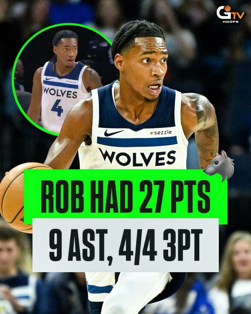 Rob Dillingham had a PHENOMENAL game tonight for the @timberwolves! In just 28 MIN, he dropped 27 PTS, 9 AST and just 1 TO on 10/14 FG and 4/4 3PT. Rob was sent to the G League last year…this was by far his best game of the preseason. ⭐️ @robwitdashifts