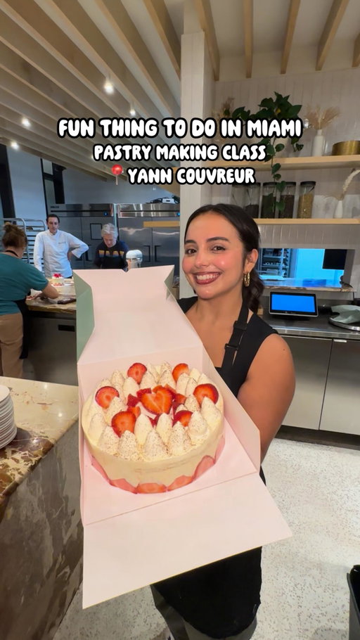 Fun thing to do in Miami: Take a pastry-making class at Yann Couvreur in Wynwood @yanncouvreur_usa 🥐🍰

During this 3-hour class, you’ll learn alongside Chef Guillaume, the bakery’s executive pastry chef, how to make one of the signature desserts from Yann Couvreur.

When I went, we made a fraisier 🍓, but the dessert changes regularly.

It’s $125 per person, and you’ll receive a recipe card, a full-size dessert you created, complimentary treats, and prosecco throughout the experience. ✨

📍2243 NW 2nd Ave, Miami, FL 33127

#iviethefoodie #miamifoodie #frenchbakerymiami #miamithingstodo #bakingclass #miamifoodblogger