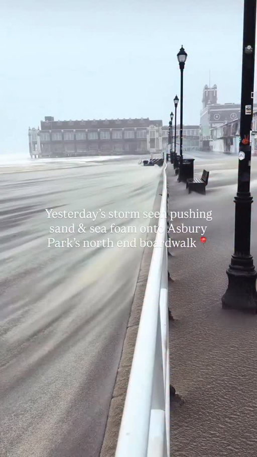 This looks sci-fi

Crazy scenes showed the @asburyparkboardwalk covered in sea foam & sand as yesterday’s coastal storm hit Monmouth County. 

🎥 @ricknapp 

-

Follow for more #local happenings 

#monmouthcounty #monmouthcountynj #njnews #jerseyshore #asburyparknj #asburyparkboardwalk #townsofnewjersey