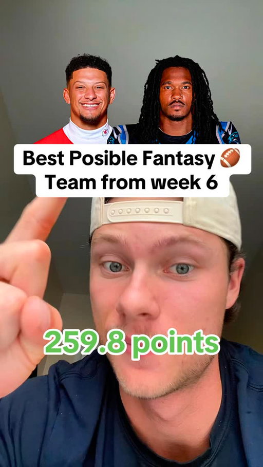 The best possible fantasy football team from week 6 ✅🏈 #fantasyfootball #nflfantasy #nflfantasyfootball ￼