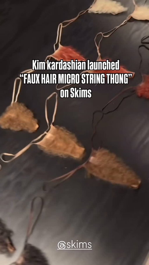 Not me shaving this morning for Kim to drop a fuzzy panty line😩💀 #skims #kimkardashian #thong #pubes 

🎥: @kimkardashian @skims