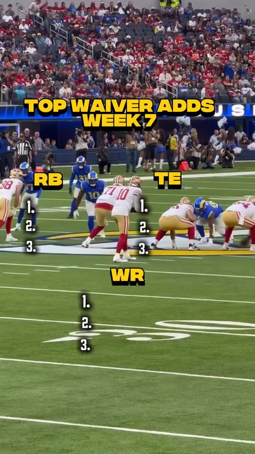 Top Waiver Adds Week 7 #fantasyfootball #nfl #fantasyadvice #football