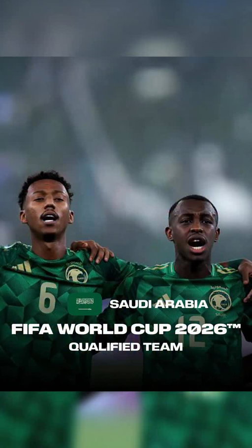 Alf Mabrouk 🇸🇦 Saudi Arabia! Congratulations on qualifying for the FIFA World Cup 2026, to be co-hosted by 🇨🇦 Canada, 🇲🇽 Mexico, and 🇺🇸 United States. 👏

You shocked the world in 2022 with your magical victory against 🇦🇷 Argentina, and we look forward to seeing you compete with the best on the global stage once again next year. 

#FootballUnitesTheWorld ⚽🌎❤️