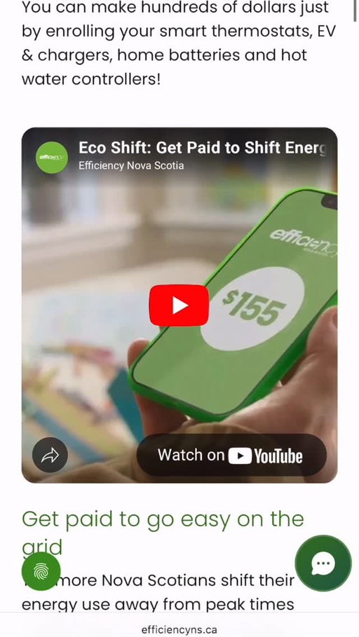 💡 Imagine getting paid to have your thermostat or hot water controller slightly adjusted … sounds good, right?

That’s exactly how Efficiency Nova Scotia’s EcoShift Program works. By shifting when you use energy (not how much), you can:

✅ Earn cash rewards

✅ Reduce demand on the electricity grid

✅ Help build a sustainable future for Nova Scotia 🌱

And the best part? You’ll hardly notice a change in your daily routine — but your wallet will. 💸

✨ Comment EcoShift for more information.

✨ Share this reel with a friend who needs to know about this!

👉 Sign up at efficiencyns.ca/ecoshift

#EfficiencyNS #EcoShift #DemandResponse #NovaScotia #EnergyEfficiency #SmartHome #SustainableLiving #SaveMoney #DIYMom