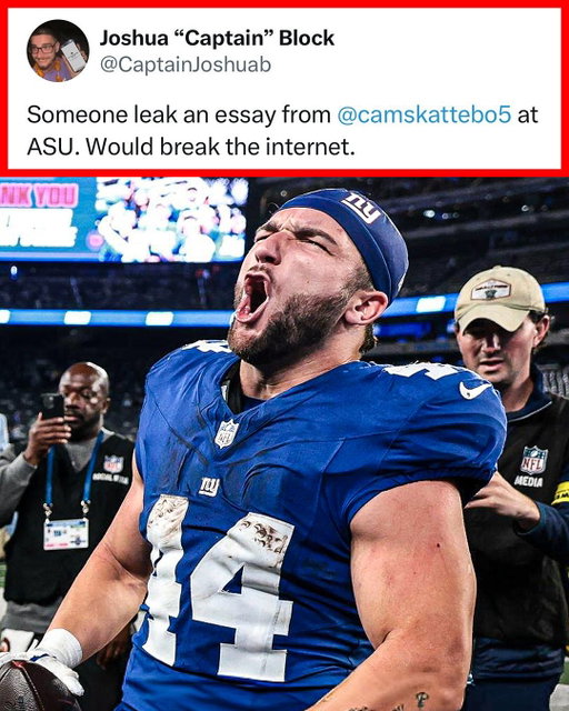 People are dying to know the inner musings of Cam Skattebo 🤣

(h/t CaptainJoshuab/X, ryan_russo_3/X)