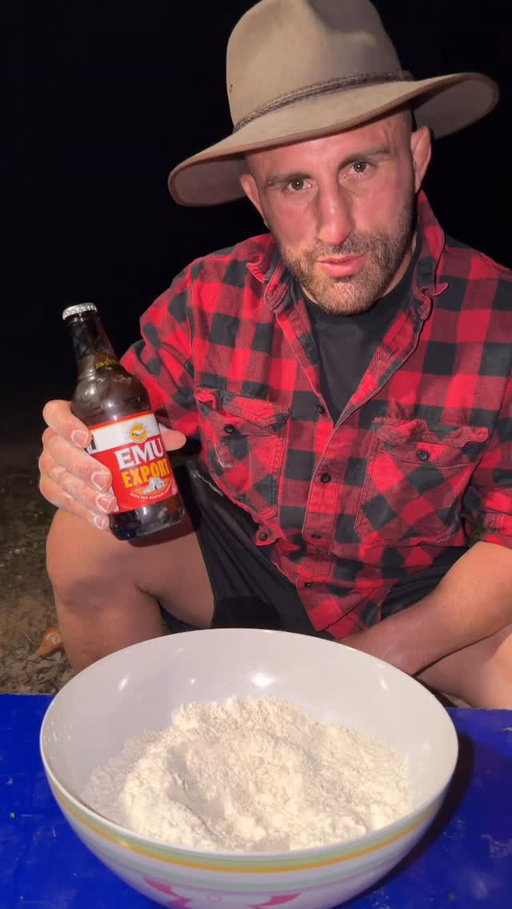 Cheese burger balls, out bush!