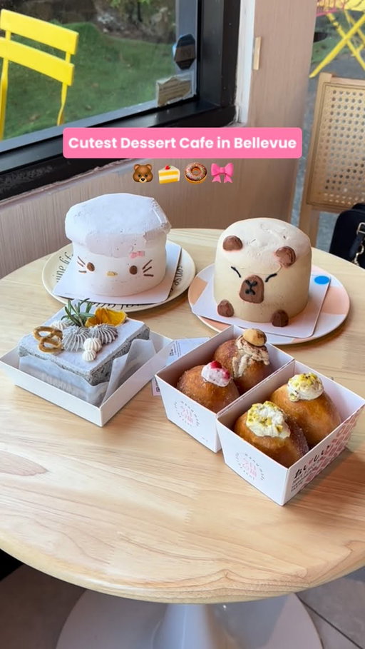 Cutest dessert spot in Washington? 🍰 Honeyme in Bellevue has the most adorable (and delicious!) cakes! Think sesame, taro, and strawberry flavors that taste as good as they look. Their new cream-filled brioche donuts are a must-try too 🤍 Pair it with milk tea or coffee for the perfect sweet combo!

📍HoneyMe Bakery & Cafe
1805 136th Pl NE, Ste 104, Bellevue WA 98005
