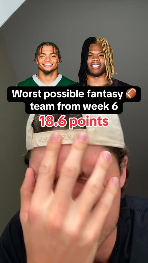 The worst possible fantasy football team from week 6 ❌🏈 #fantasyfootball #nflfantasyfootball #nflfantasy ￼