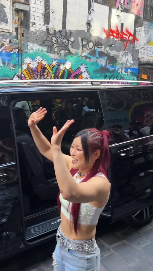 @iyo_sky just pulled up to Culture Kings Melbourne 🤝 #wwe