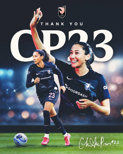 Thank you, Christen 🖤 
U.S. Women’s National Team legend and Angel City Football Club forward Christen Press has officially announced her retirement from professional soccer, concluding one of the most accomplished and influential careers in the modern era of the sport.
Read more at the link in bio.