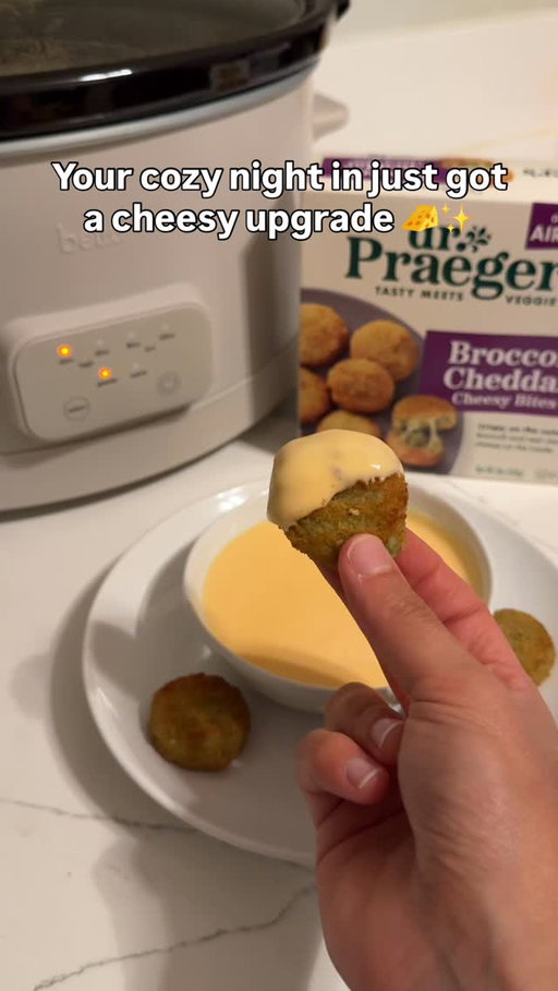 Broccoli cheesy bites + Bella’s slow cooker = fondue night goals 🫕🔥

#drpraegers #veggiesnacks #snackideas