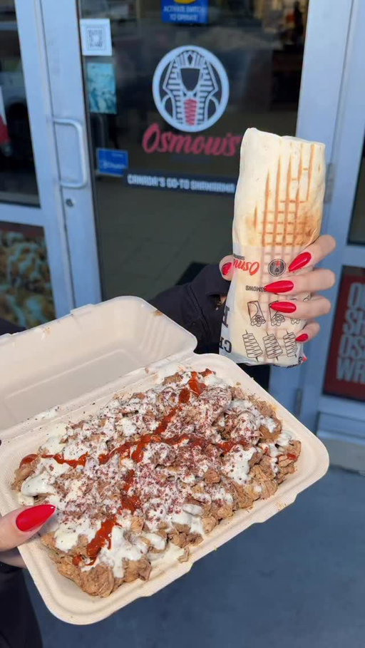 It’s national shawarma day and @osmows is celebrating with $5.00 chicken on the rocks or chicken shawarma wrap ALL DAY LONG! They also have falafel options available for the same price. This deal is valid at ALL locations on October 15th 2025 so make sure you stop by at your nearest osmows and secure your shawarma cravings. 

#shawarma #shawarmalovers #osmows #torontofood #foodtiktok #toronto #viral #shawarmaday #foodie #fyp