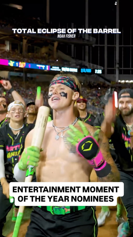 Here are the nominees for the 2025 Entertainment Moment of the Year 👀

#bananaball #savannahbananas #partyanimals #baseballplayer #sctop10