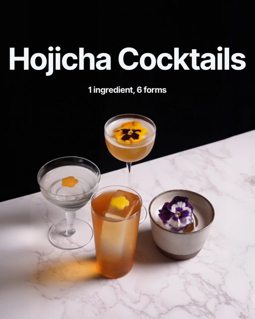 Hojicha: 1 ingredient, 6 different ways

If you’ve been following me for a while now you know that hojicha is one of my favorite teas. I present to you a couple of fun ways to incorporate hojicha in cocktails, in both flavor and technique. You’ll notice that each cocktail more or less follows one of the 6 cocktail archetypes. I’ll have videos on them soon!

hoji-wari — Japanese Whisky, green tea umeshu, hojicha cordial

Mizuwari is a common way to enjoy spirits in Japan, in this application we use hojicha as the main source of dilution.

taisho era — Hojicha gin, Creme De Cacao, Cocchi Americano, Yuzu

A play on the 20th century, the hojicha plays well with both the creme de cacao and cocchi americano.

alexander hoji — Japanese Whisky, Hoji infused Cream, Creme De Cacao

Milk Tea anyone? Directly cold infusing the hojicha in Cream for a nutty take on the brandy alexander.

the kiln — Mezcal, Campari, Sweet Vermouth, Hojicha Milk Tea

Hojicha milk tea is used to clarify the classic mezcal Negroni, smoky and roasty.

hoji on holiday — Milk Washed Hojicha White Rum, Pineapple Gum, Lemon

Hojicha works well with tropical fruits, and the milk wash + gum syrup create this really nice foam.

playful cloud — Ki no tea, Italicus, Dry Vermouth, Hojicha Hydrosol

It’s colorless, but the hojicha flavor is evident. This one balances the floral citrus with the charcoal roasted tea.

#punchdrink #cocktails #drinks #bartender #mixology #cocktail #bartenderlife #stircrazycocktails #cocktailbar #cocktailsgram #cocktailtime #cocktailhour #cocktailculture #drinksphotography #mixologists #mixologyguide #cocktaillovershappy #thirsty #happyhour #mixologia #cocktailporn #gastronomy #cocktailoftheday #hojicha