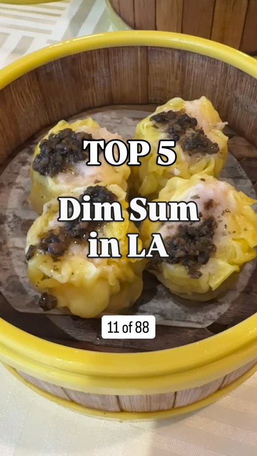 Top 5 Dim Sum spots in LA! Guess the 6th spot 🤔

[Item 11 of 88] I’m sharing 88 food items and my Top 5 spots for each 😅 
Previous: Al Pastor Tacos. What item do you want to see next??

#lafood #foodguide #88top5 #dimsum #dimsumlover 

Guess the 6th:
