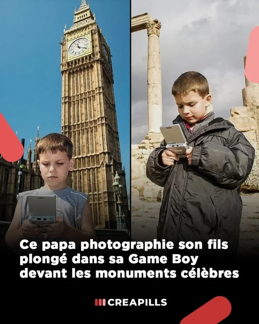 En 2006, un père a eu une idée pendant un tour du monde. Partout où ils allaient, son fils ne quittait jamais sa Game Boy SP… Alors, il en a fait le fil rouge du voyage, à travers une série photo pleine de nostalgie où la console culte s’invite devant les plus grands monuments du globe.

🎮 “Game Boy Around the World” par Cybjorg (Flickr)