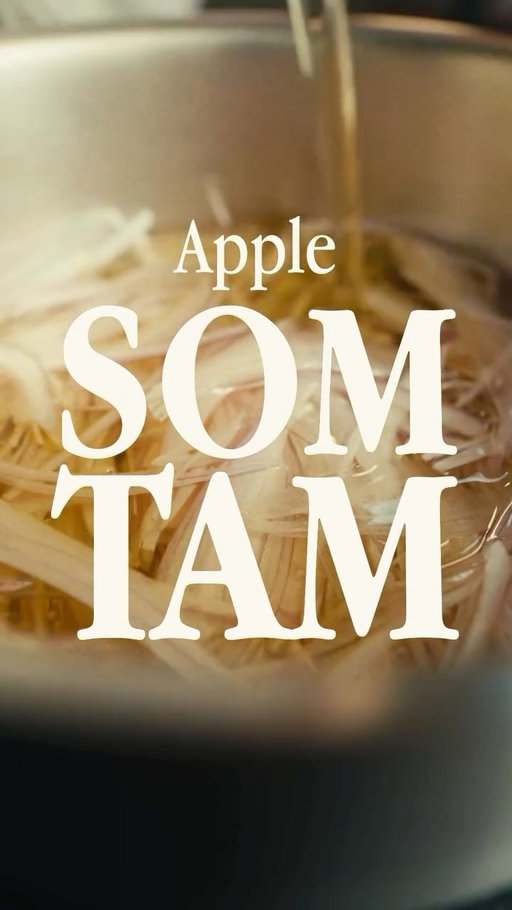 Fast & easy. Spicy, salty, sweet, sour, umami, crunchy, nutty.

Apple Som Tam

-shallot
-vegetable oil
-salt
-birds eye chili
-garlic
-palm sugar
-cherry tomato
-lime
-apple
-peanuts
-tamarind water
-fish sauce